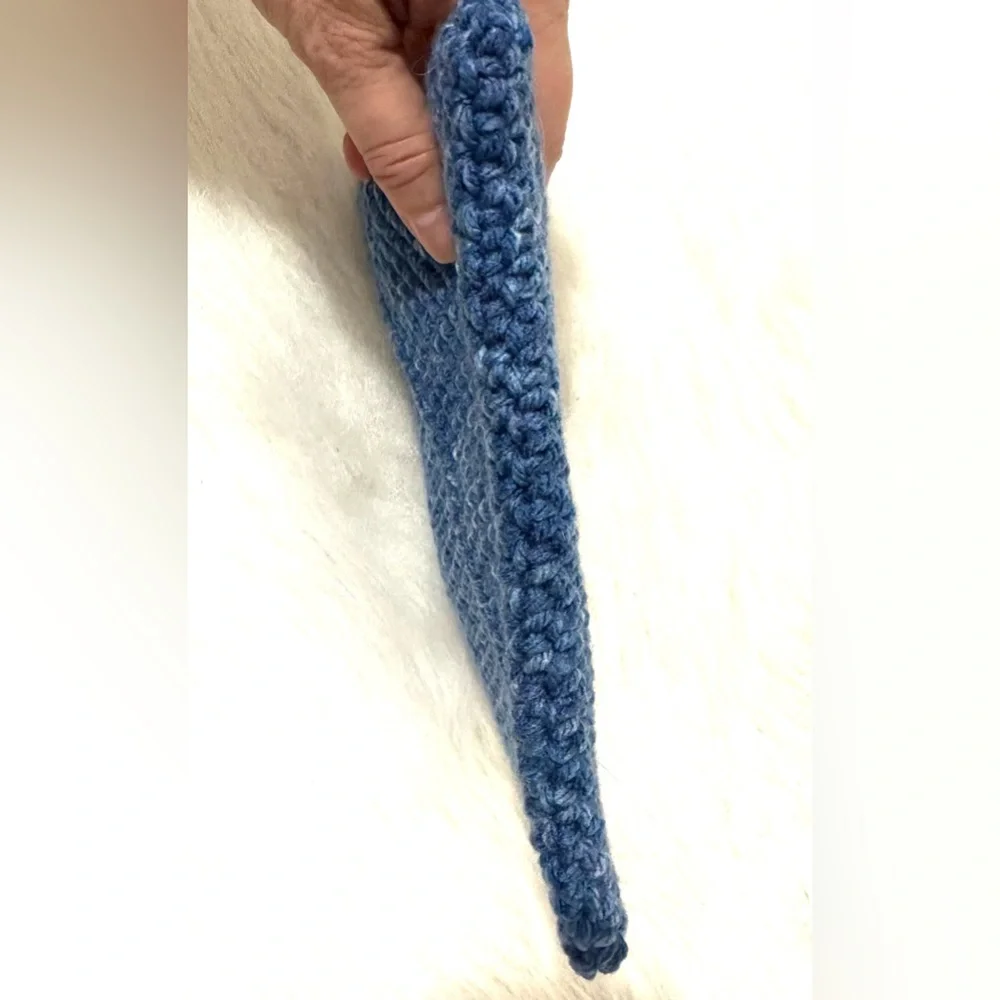 Two Crocheted Handmade Potholders Trivets and Dish Scrubbie Washable Blue NEW